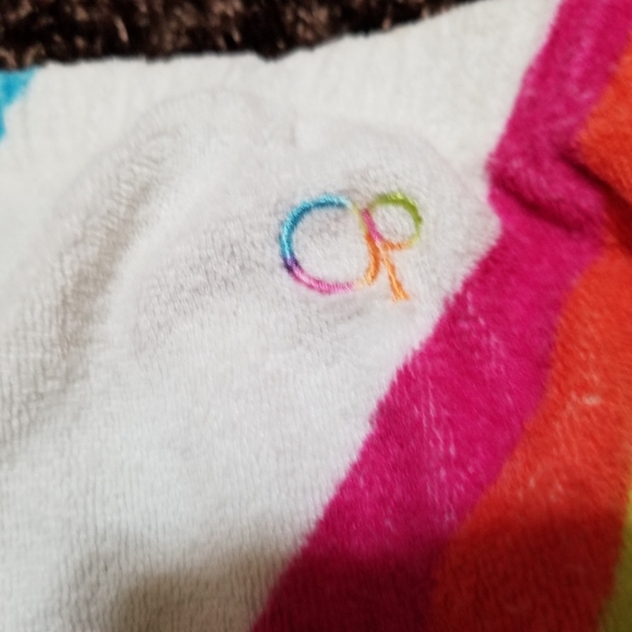 OP Terry Cloth Strapless Halter Tank Top Vtg Rainbow Sm - Picture 6 of 10